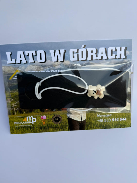 Zawieszka pluszowy miś z autografem